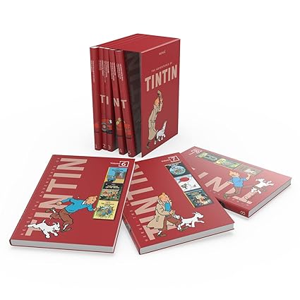 The Complete Adventures of Tintin Collection 8 Book Set by Herge