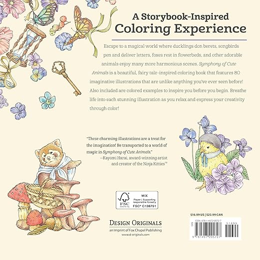 Symphony of Cute Animals: Coloring Book by Kanoko Egusa