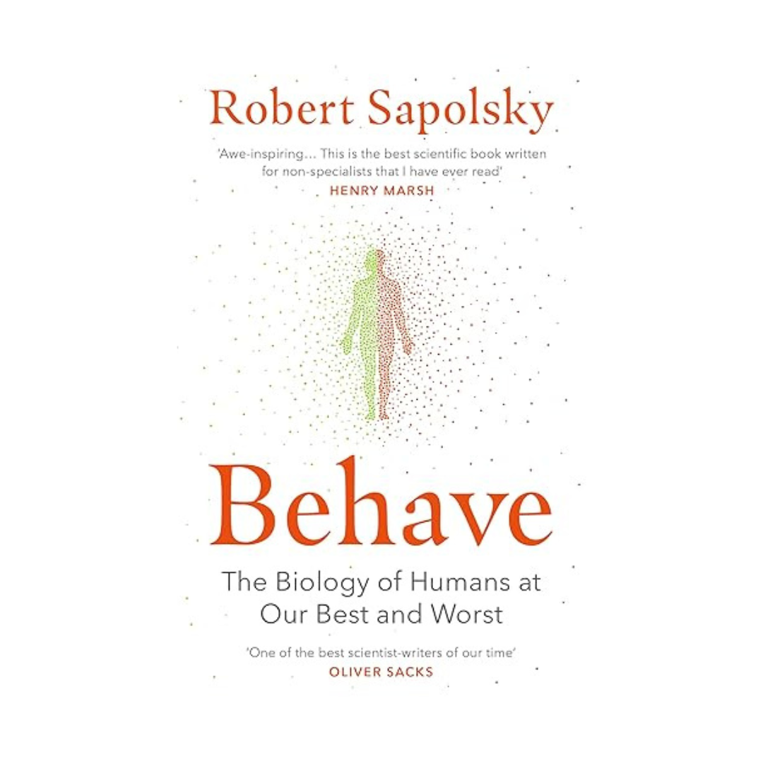 Behave by Robert Sapolsky book cover – bestselling neuroscience and behavior book at BookWorld UAE.