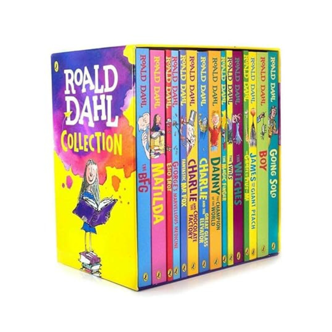 Buy the Roald Dahl Collection Set of 15 Books online in UAE. Enjoy the magical world of Charlie and the Chocolate Factory, Matilda, and more. Fast delivery across Dubai & UAE.