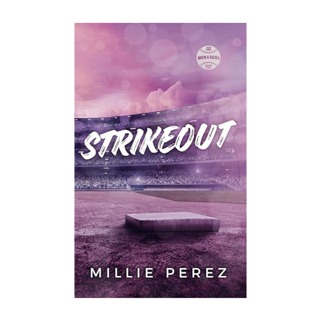 Cover of Strikeout by Millie Perez – a sports romance novel full of heat and heart, available at BookWorld UAE.