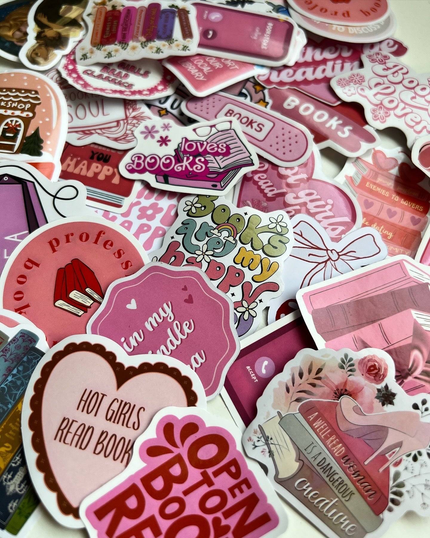 Book Lover Sticker (Pack of 10) | bookish Vinyl Stickers