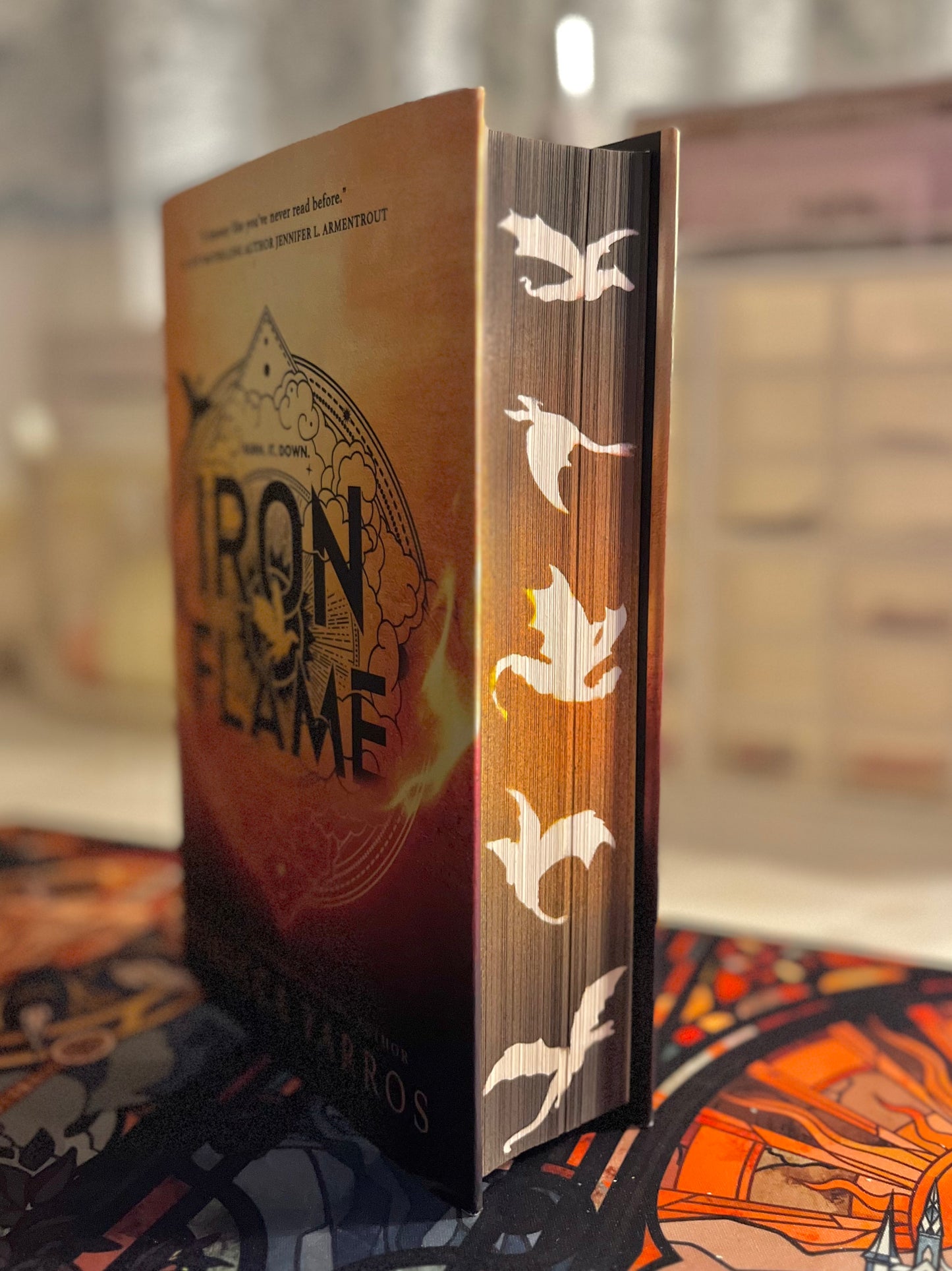 Iron Flame (Fourth Wing #2) by Rebecca Yarros (BW exclusive edges)
