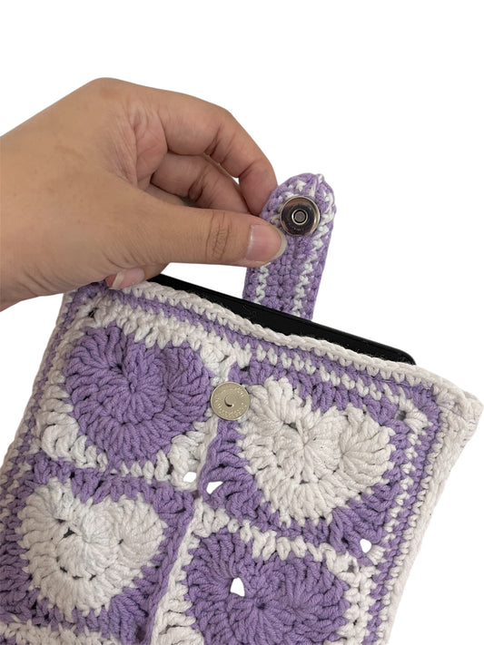 Granny-Square Kindle cover/ Book sleeve crochet