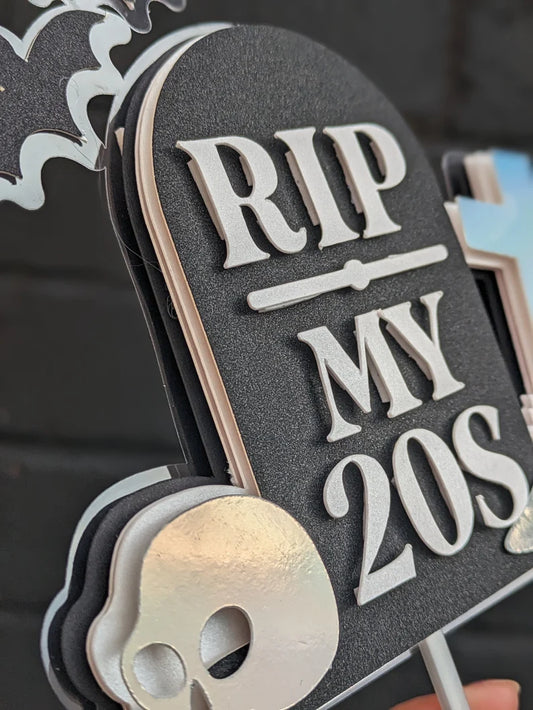 RIP My Twenties Birthday Cake Topper