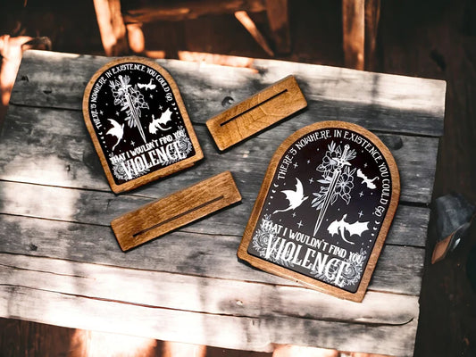 Fourth Wing Wooden Bookshelf Stand