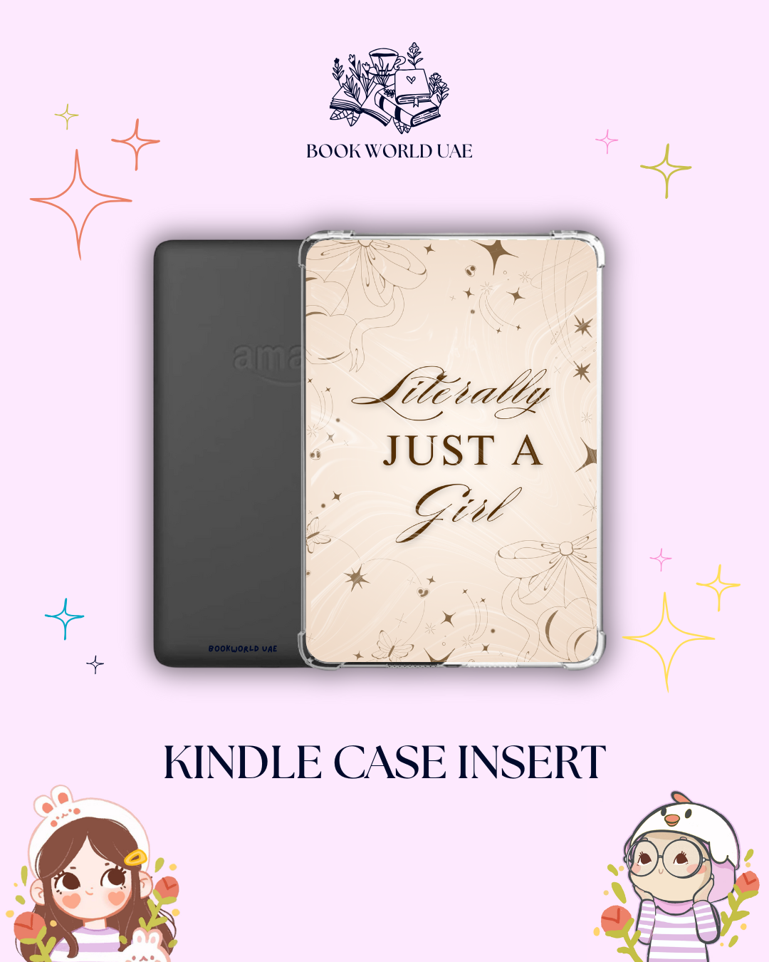 Literally Just A Girl Kindle/Kobo Insert | Bookish Merch, Ereader Accessories