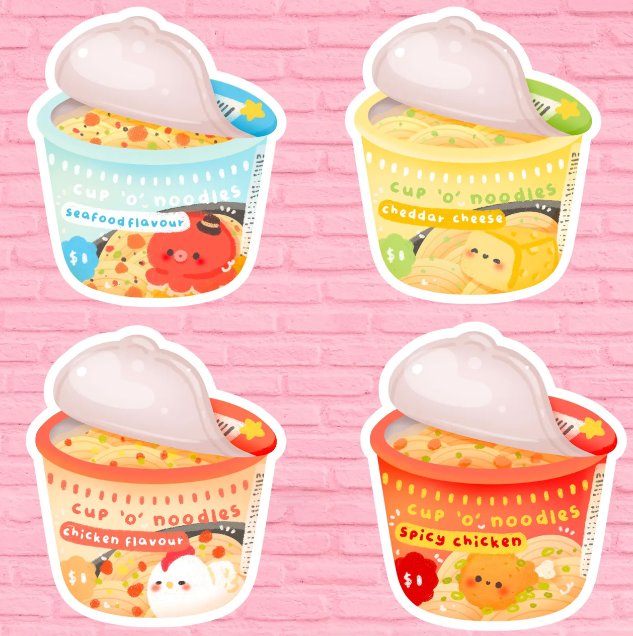 Kawaii Style Cup Noodles | Sticker