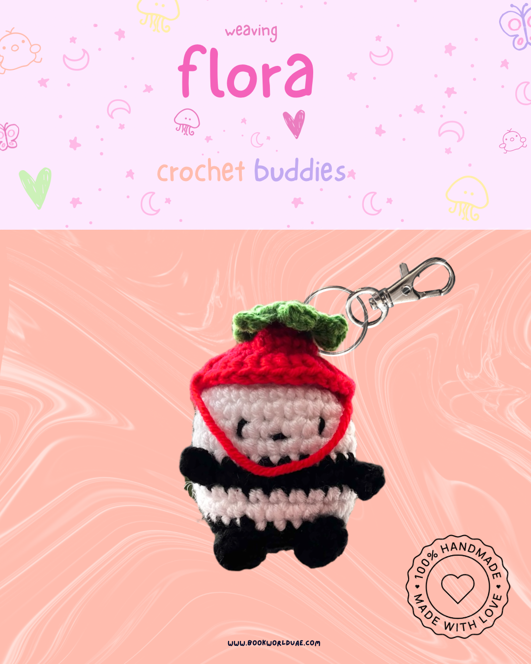 Robert Bear Crochet Keychain | Weaving Flora