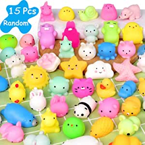 Mochi Squishy Toys Mini Squishy Kawaii Animal (15pcs mochi squishy)