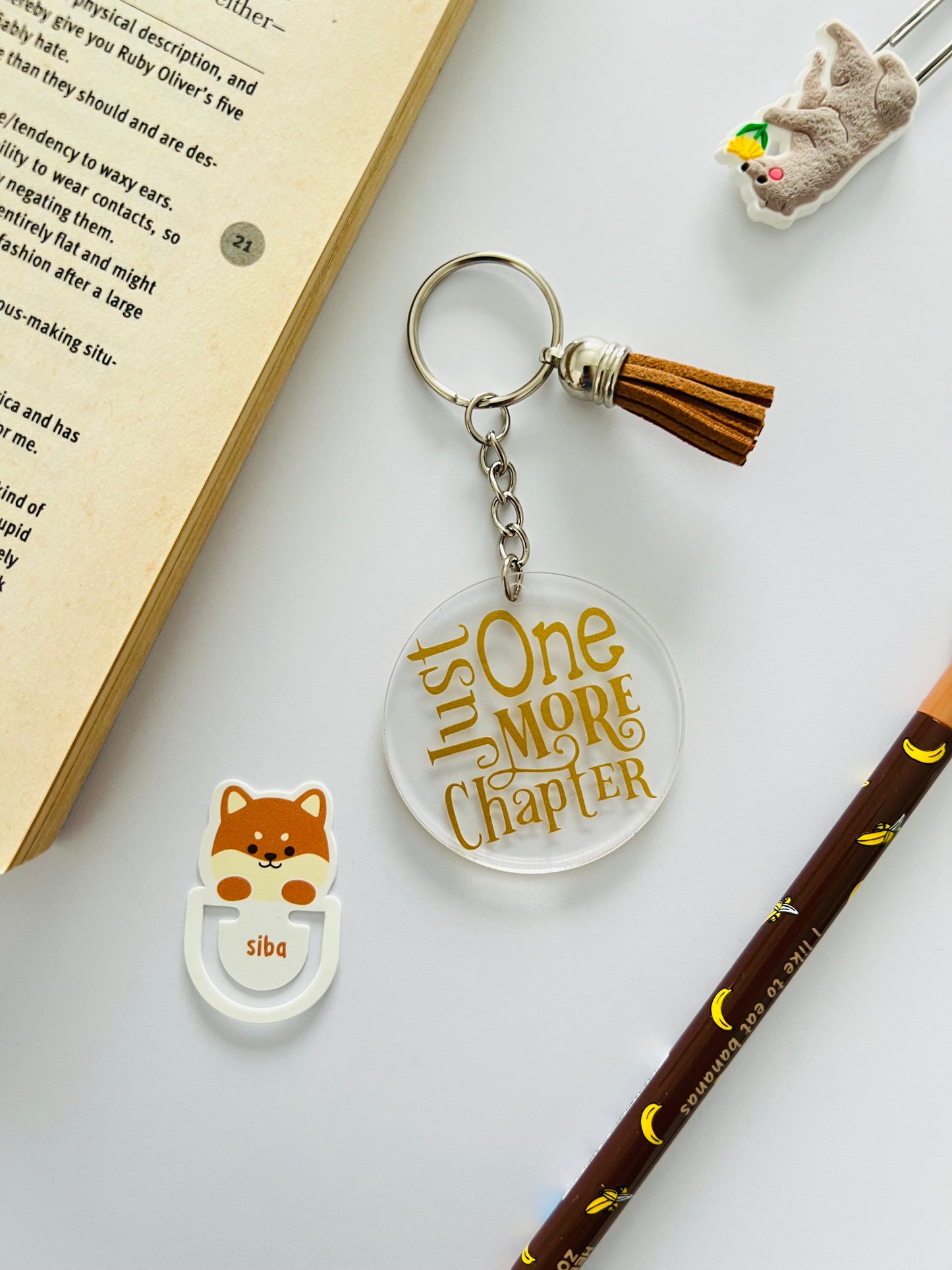 Bookish Keychain