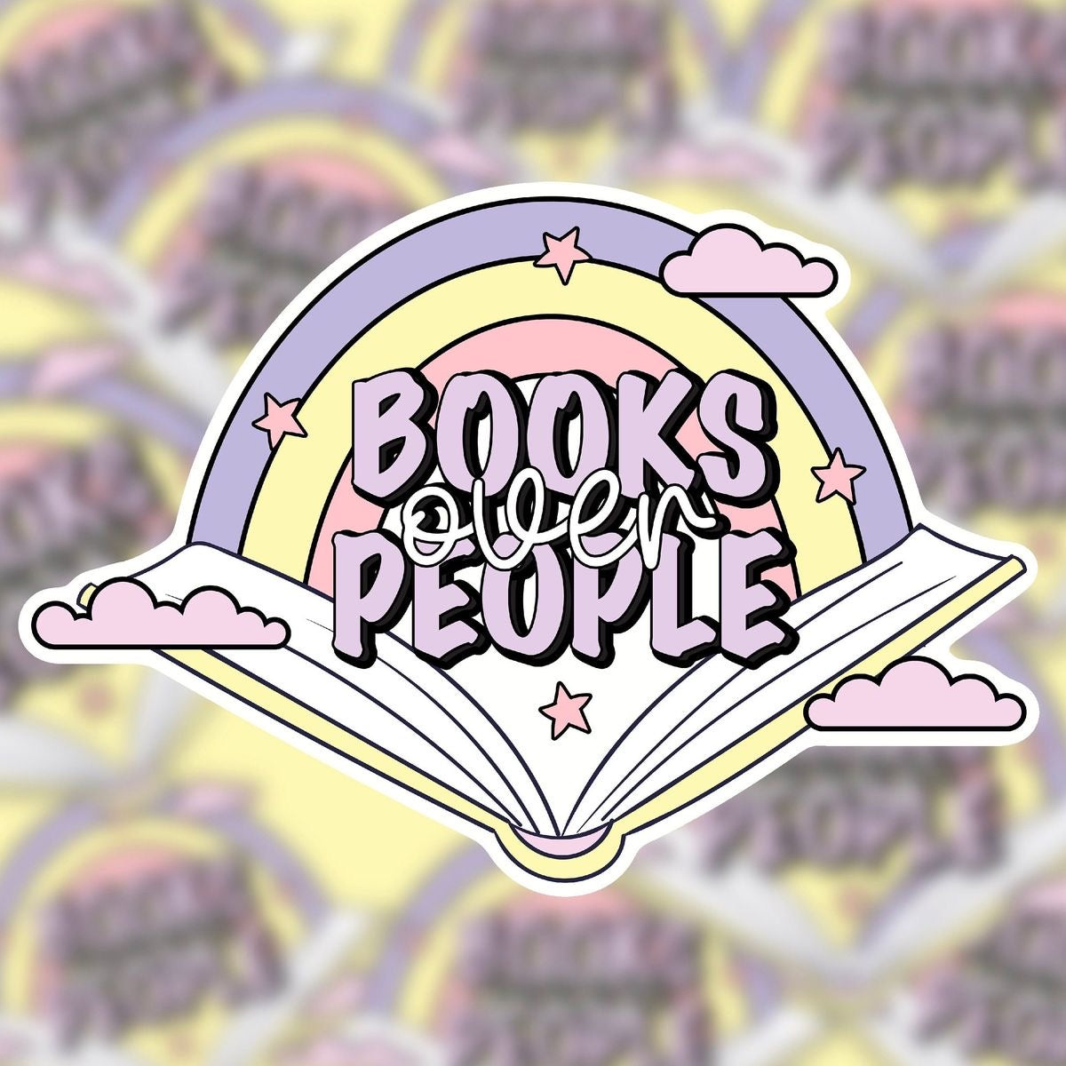 Books Over People Sticker