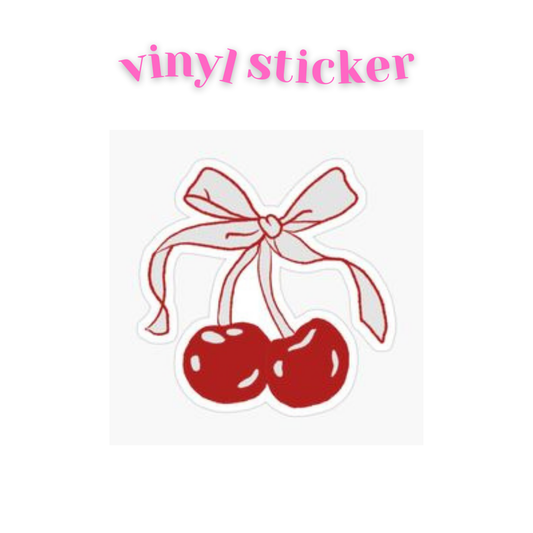 Coquette Cherry - Vinyl Sticker