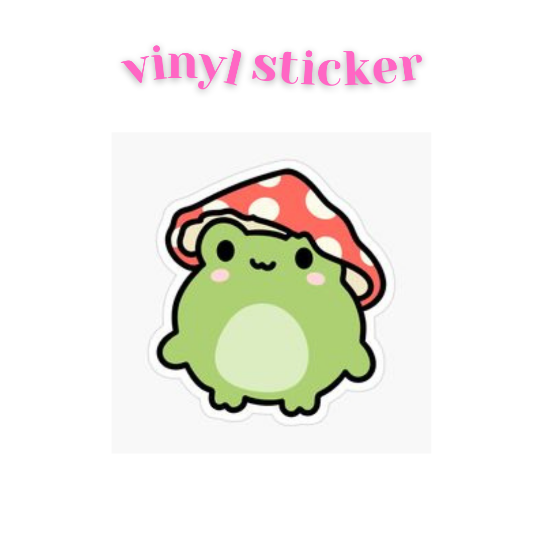 Mushroom Froggy - Vinyl Sticker