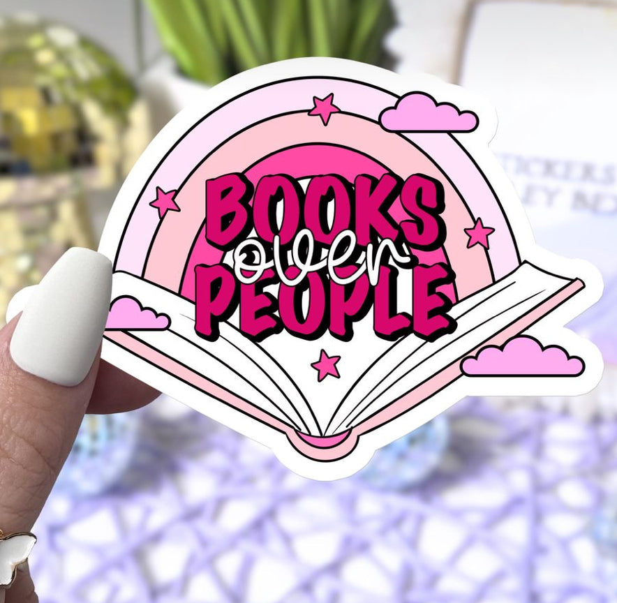 Books Over People Sticker