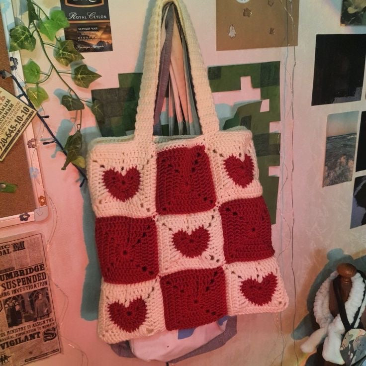 2-Tone Heart Tote Bag