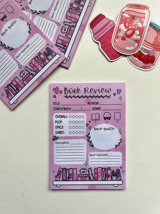 Book Review Notepads (30 pages each)