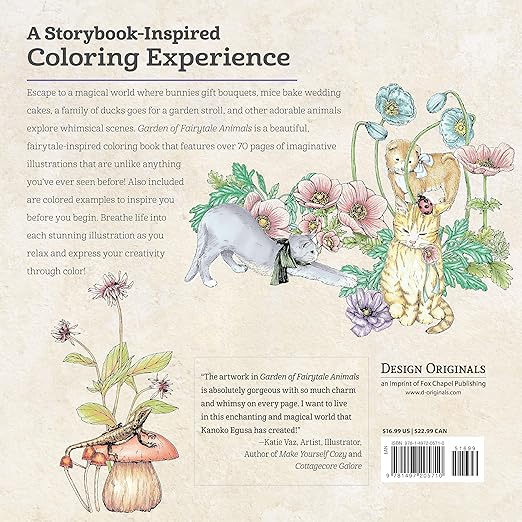 Garden of Fairytale Animals: Coloring Book by Kanoko Egusa