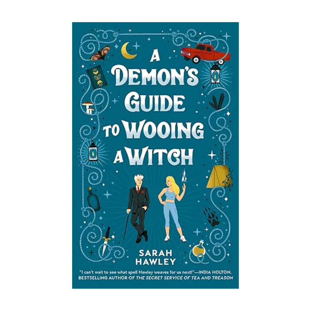 Cover of A Demon’s Guide to Wooing a Witch by Sarah Hawley – paranormal rom-com available at BookWorld UAE.