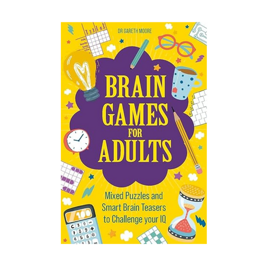 Brain Games for Adults by Dr. Gareth Moore – A collection of stimulating puzzles and challenges designed to enhance cognitive abilities and keep your mind sharp, available at BookWorld UAE.