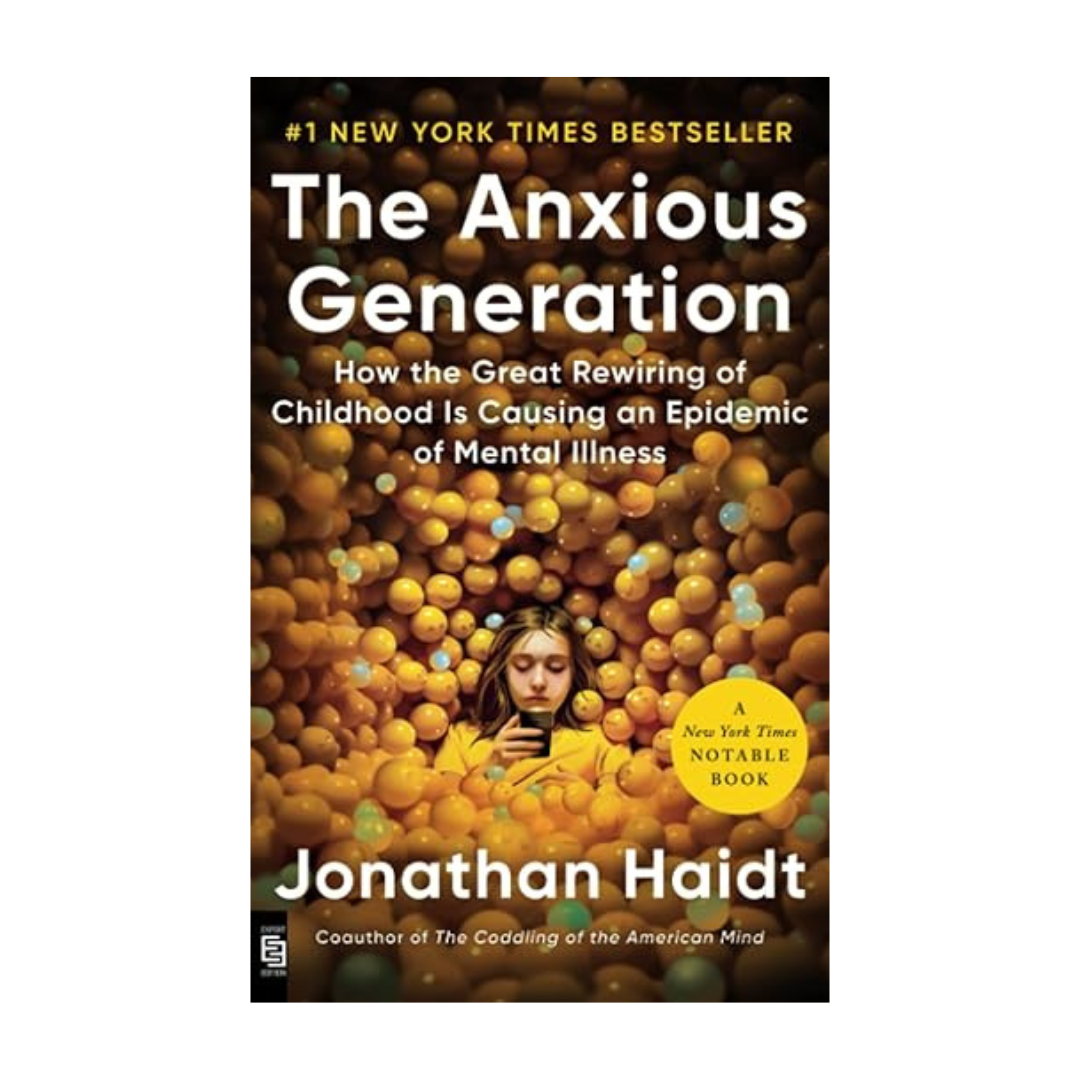 Cover of The Anxious Generation by Jonathan Haidt – a powerful book on youth mental health and technology’s impact, available at BookWorld UAE.