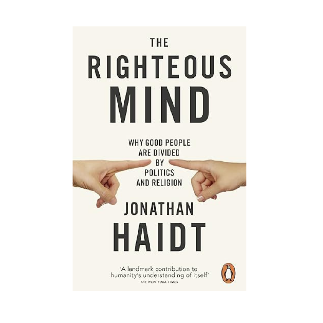 he Righteous Mind: Why Good People are Divided by Politics and Religion by Jonathan Haidt – A thought-provoking exploration of the moral psychology behind political and religious divisions, available at BookWorld UAE.