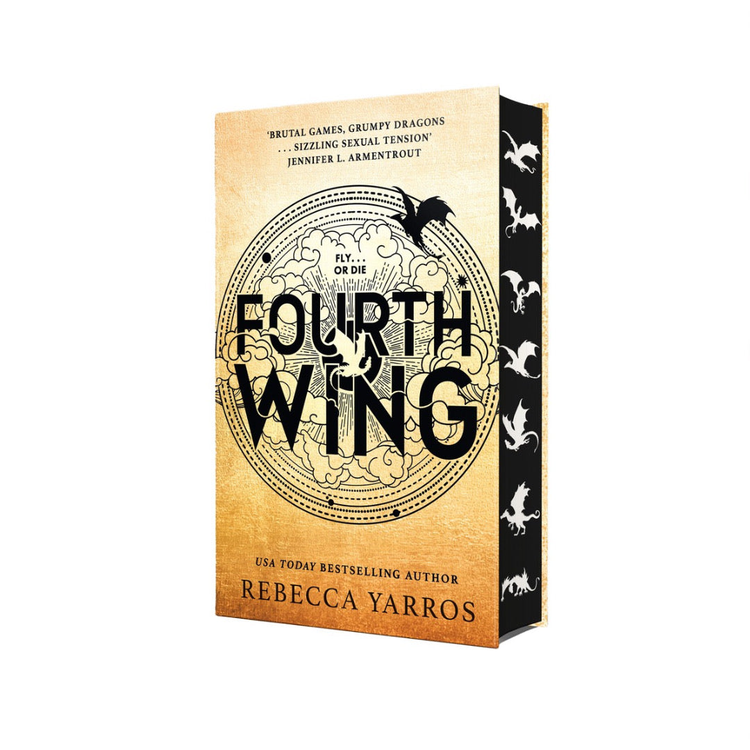 Explore the limited-edition Fourth Wing hardcover by Rebecca Yarros, with stunning sprayed edges and extra content for fans and collectors.