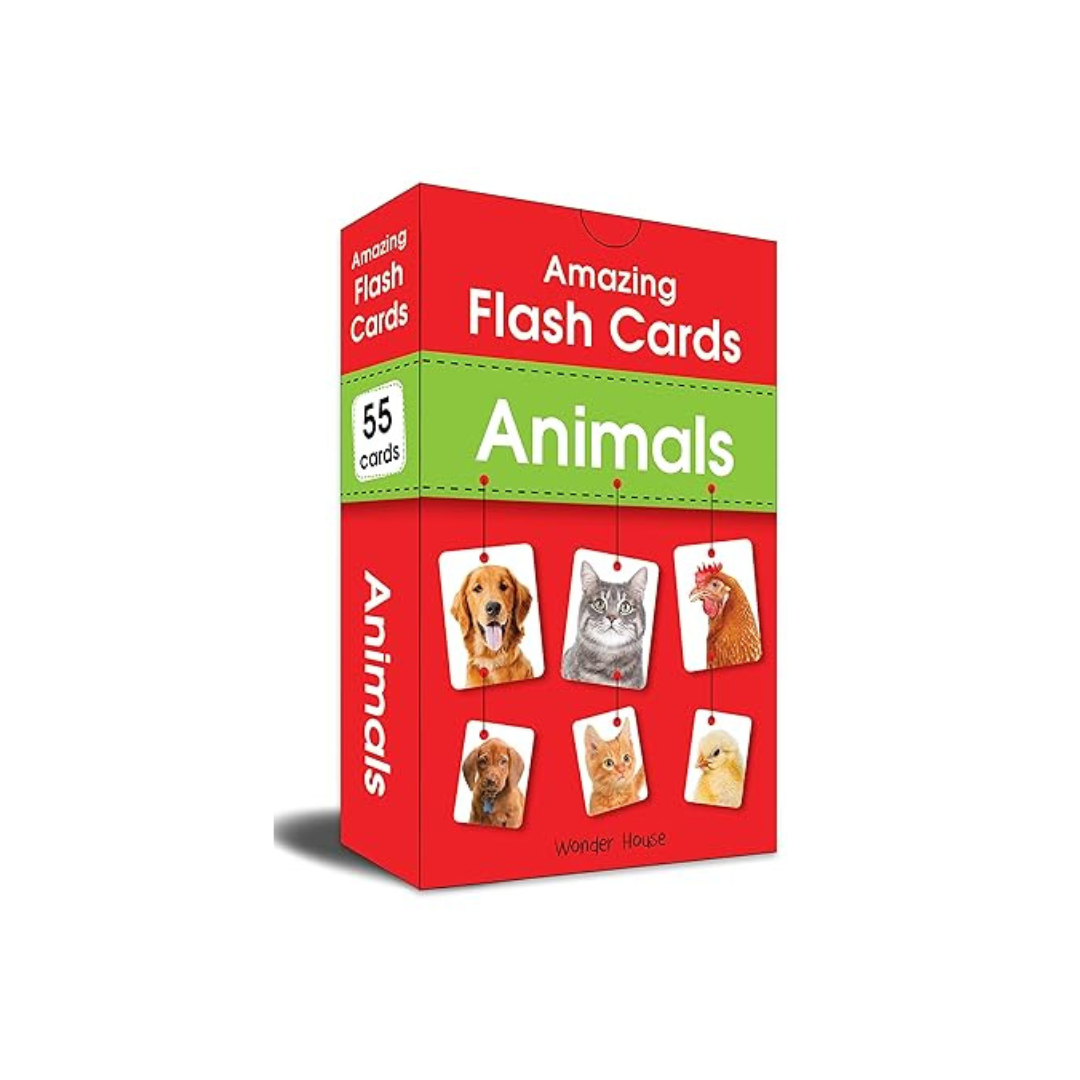 Amazing Flash Cards Animals: Early Development Of Preschool Toddler (55 Cards)