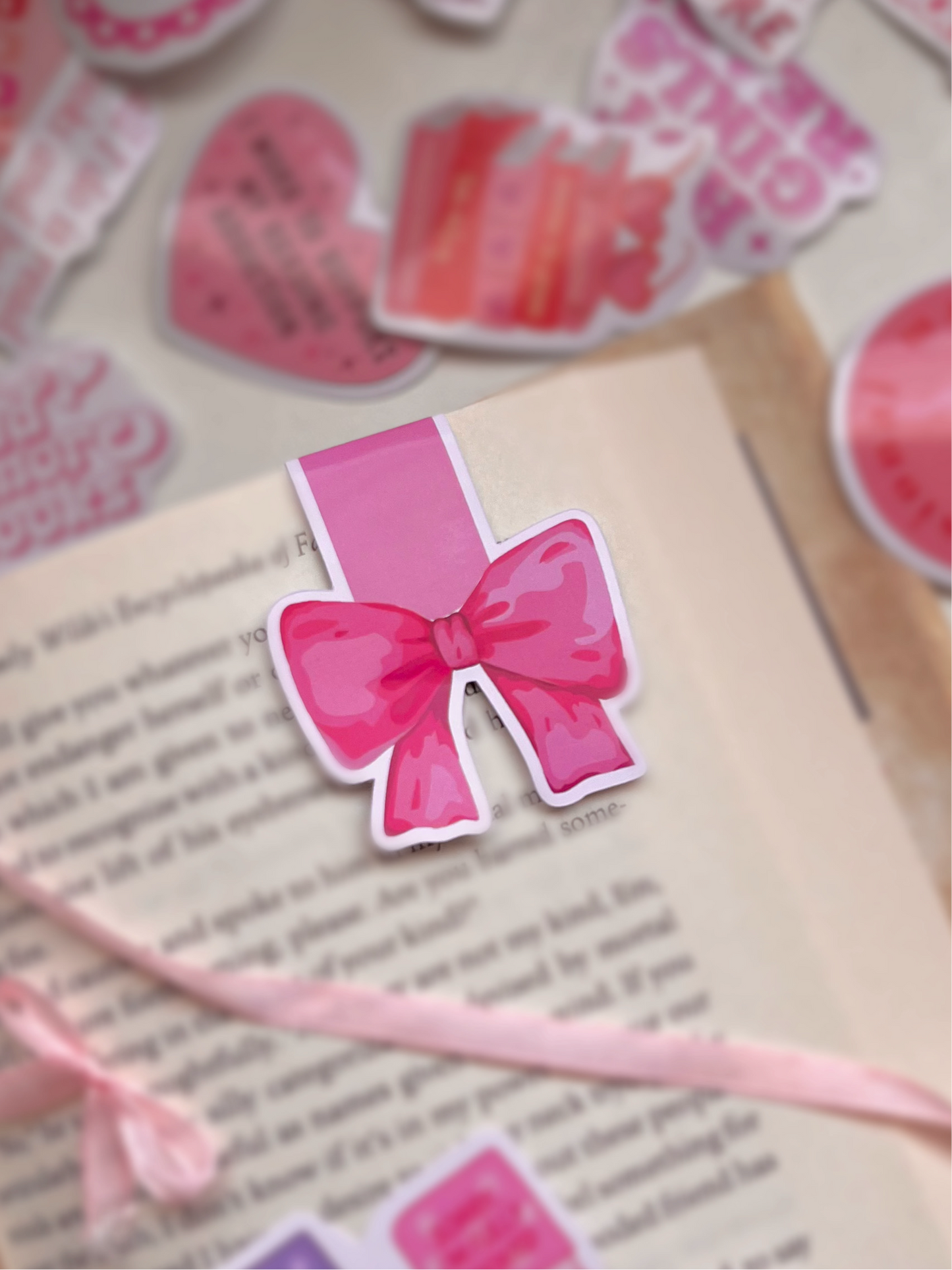 Pink Bow Bookmark