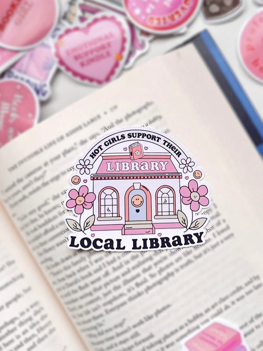 Hot Girls Support Their Local Library Sticker