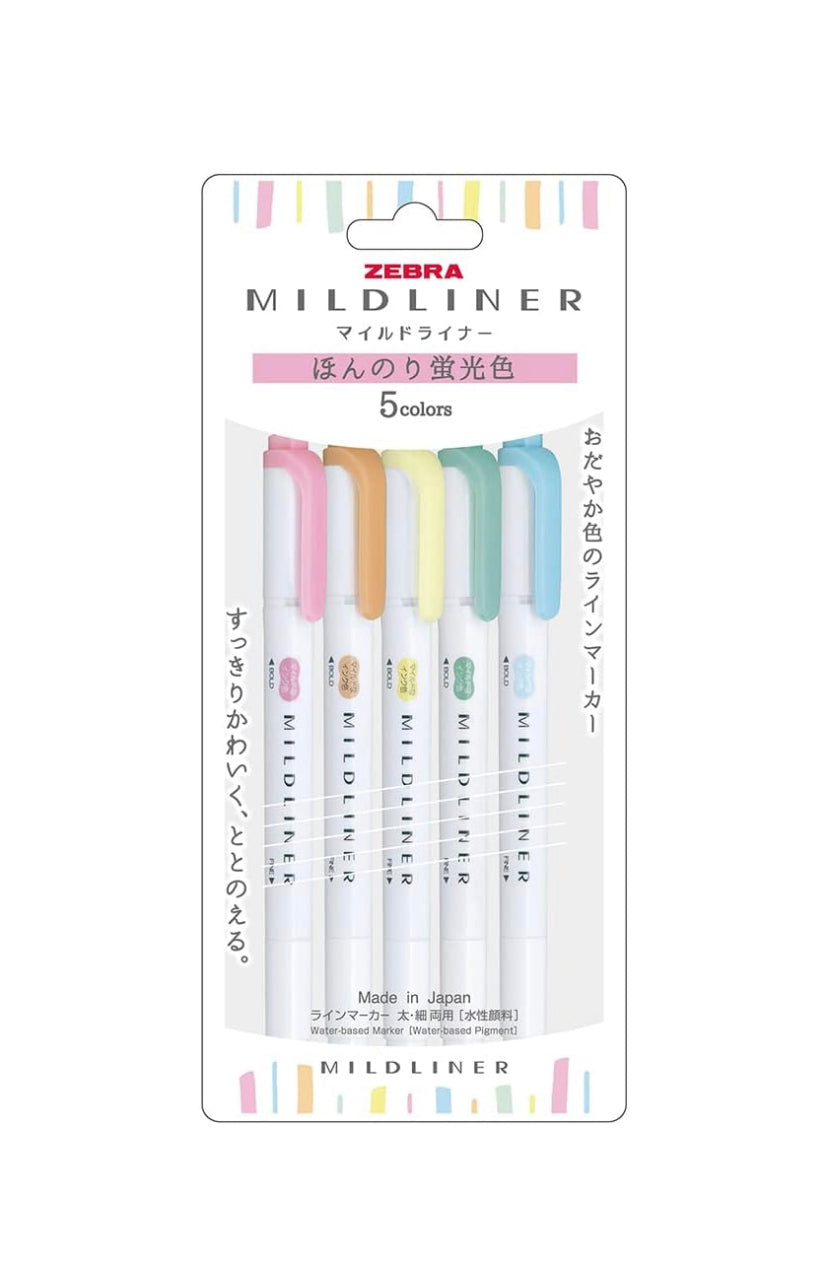 ZEBRA Mildliner Highlighter (Set of 5)