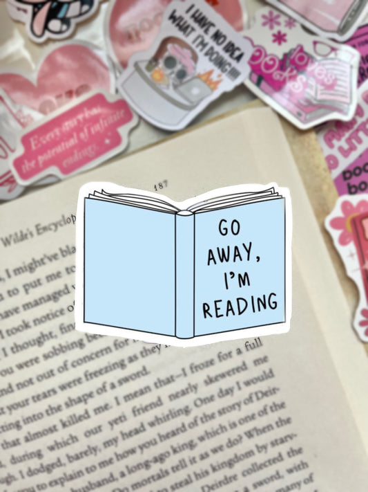 Go away, I’m Reading Sticker