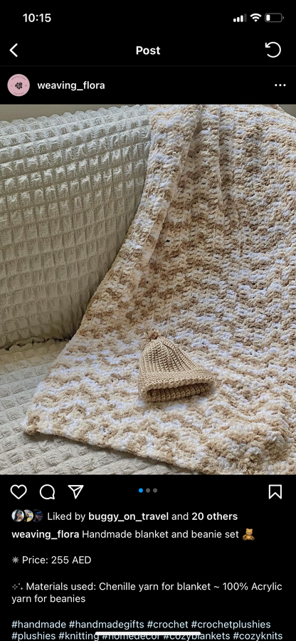 Baby Beanie-Blanket Set