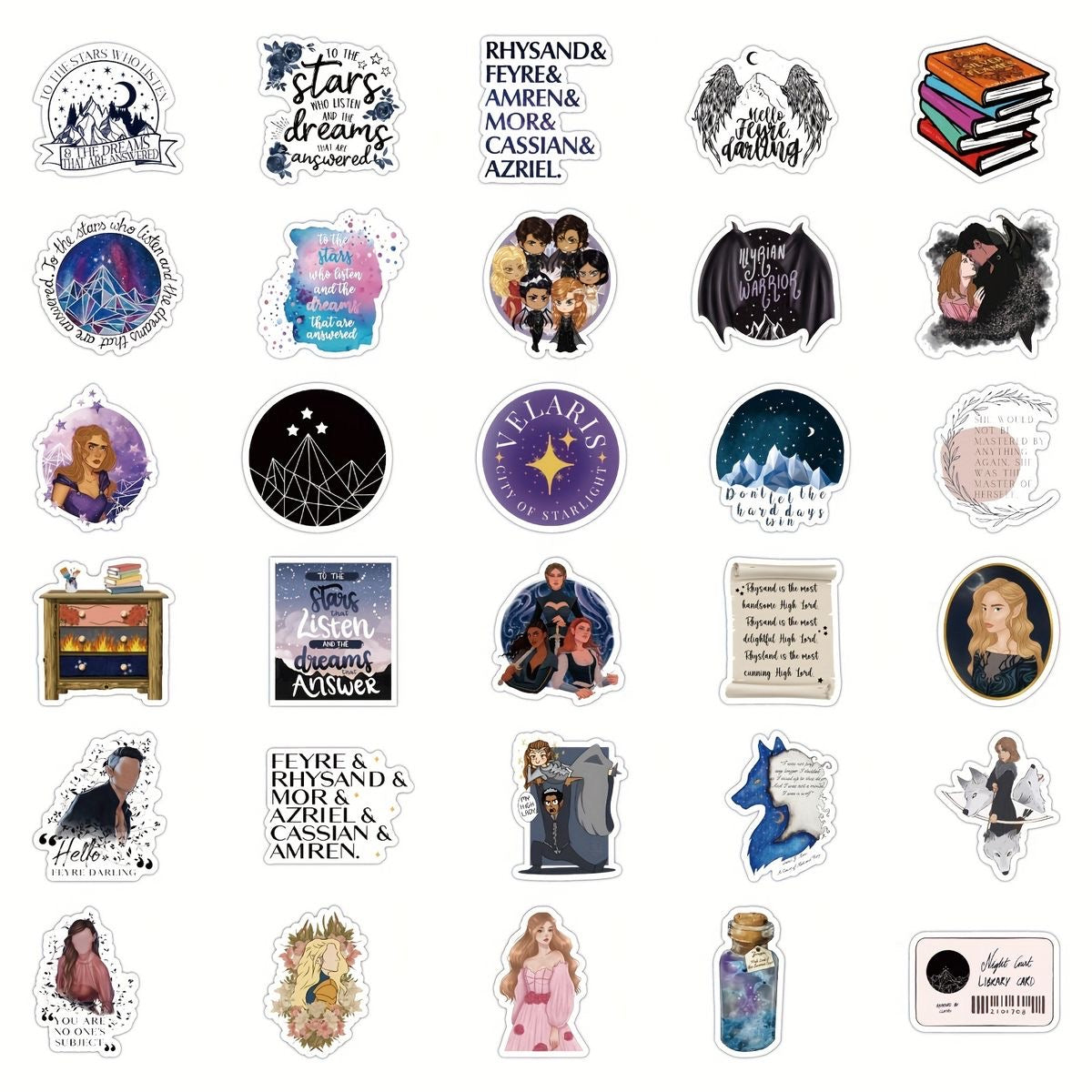 ACOTAR Stickers (Pack of 6)