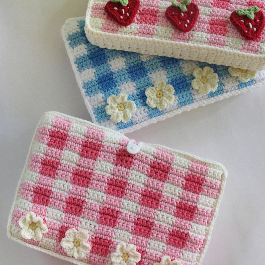 Two-Tone Gingham Booksleeve