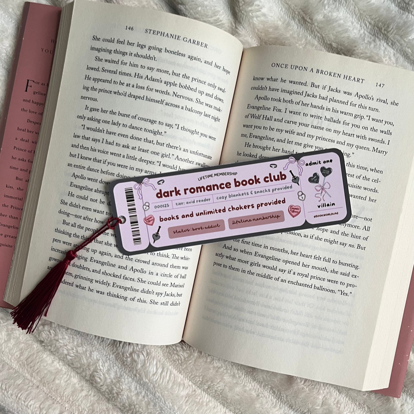 Dark Romance Bookmark | Dark Romance Book Club Ticket Bookmark | Book Club Ticket Bookmark | Romance Reader