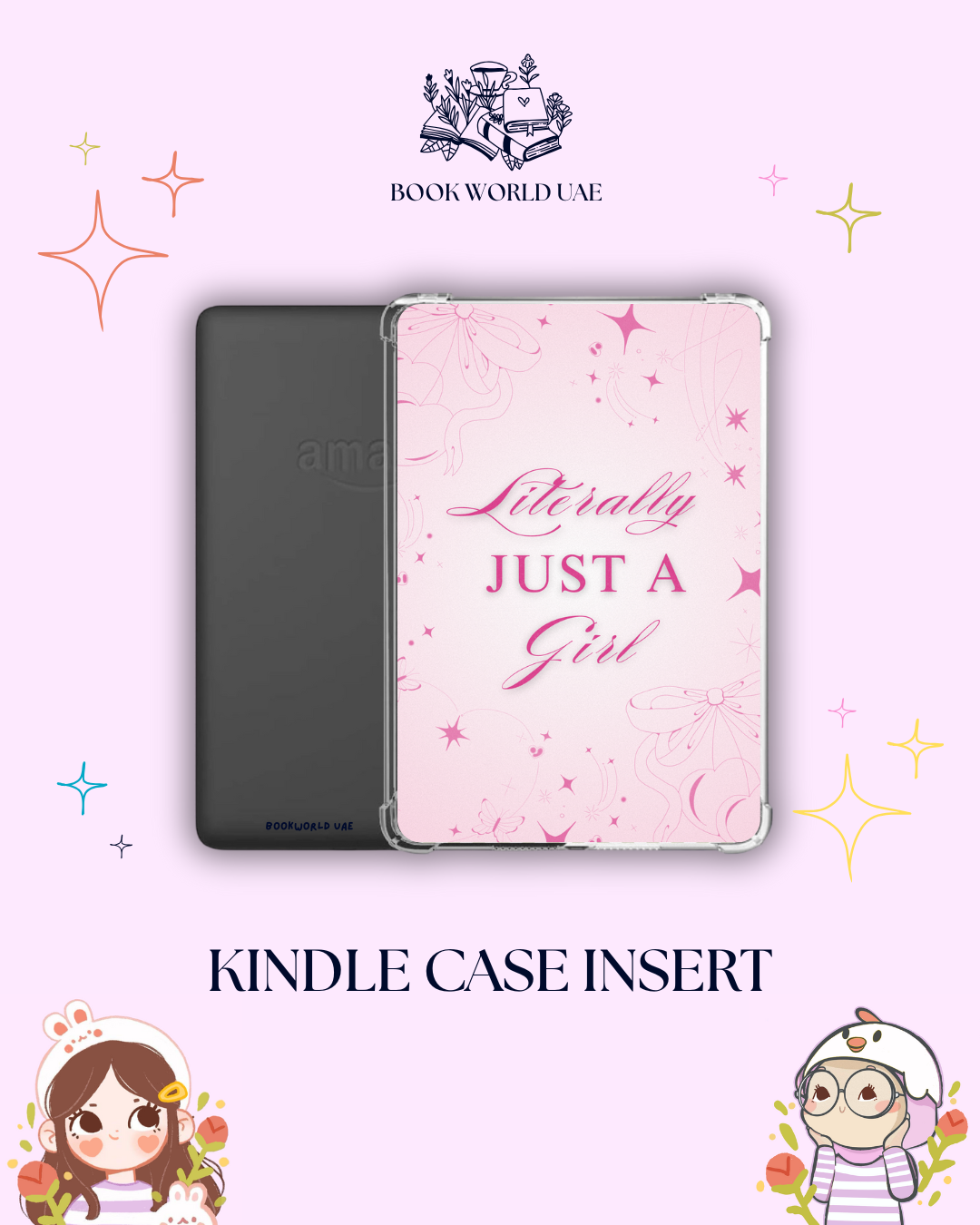Literally Just A Girl Kindle/Kobo Insert | Bookish Merch, Ereader Accessories