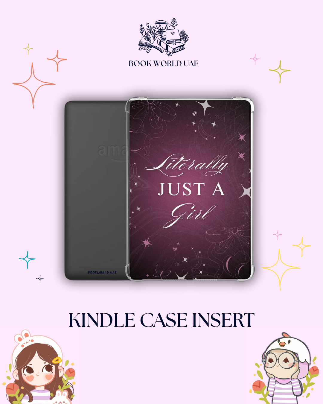 Literally Just A Girl Kindle/Kobo Insert | Bookish Merch, Ereader Accessories
