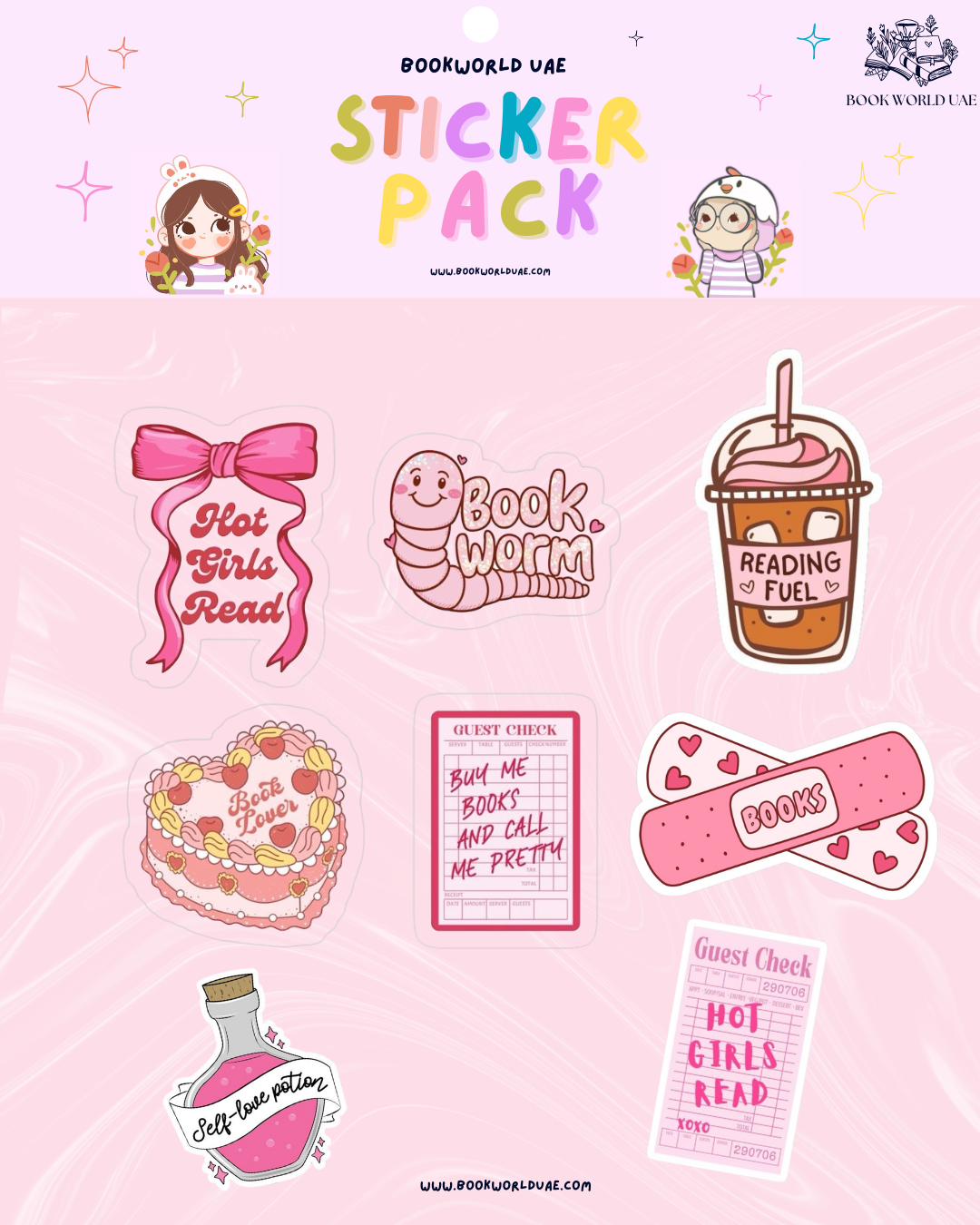 Book Lover Sticker (Pack of 10) | bookish Vinyl Stickers