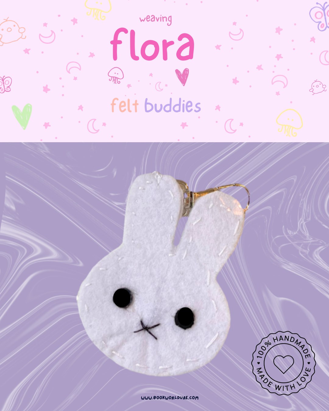 Miffy Felt Stuffed Keychain | Weaving Flora