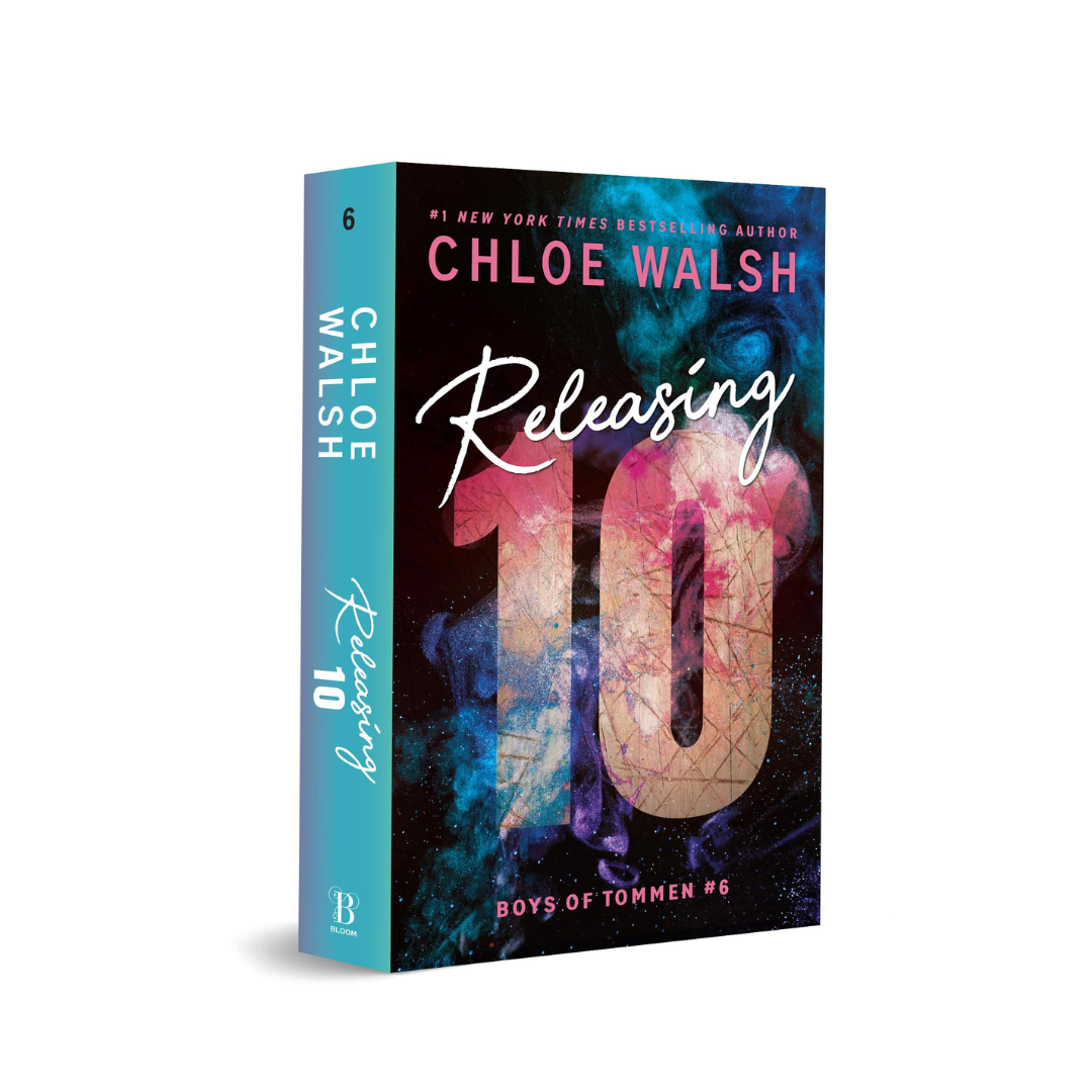 Book cover of 'Releasing 10' by Chloe Walsh with a colorful design and number 10 on a white background.