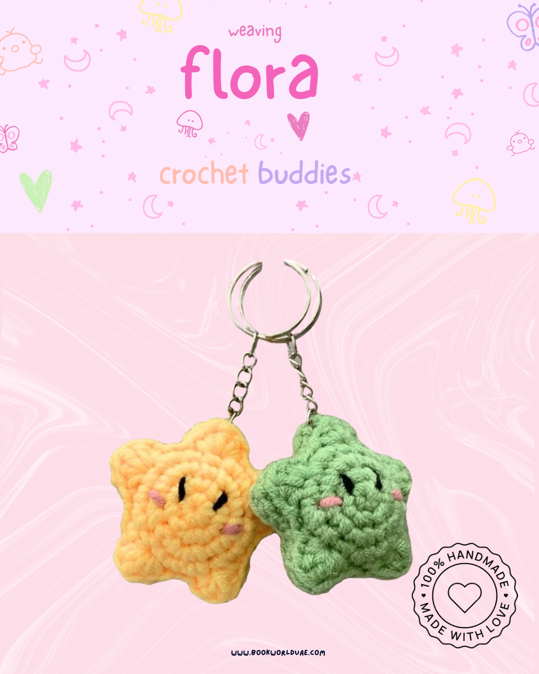 Say hello to Chibi Chicki — the cheerful yellow chick from Weaving Flora! Hand-crocheted with delicate detail, Chibi Chicki adds a pop of cuteness and sunshine wherever you take them. Perfect for keychains, backpacks, and thoughtful gifts, this soft and lightweight companion brings a little extra happiness to your day. Handmade with love — a tiny friend that makes a big impression!

