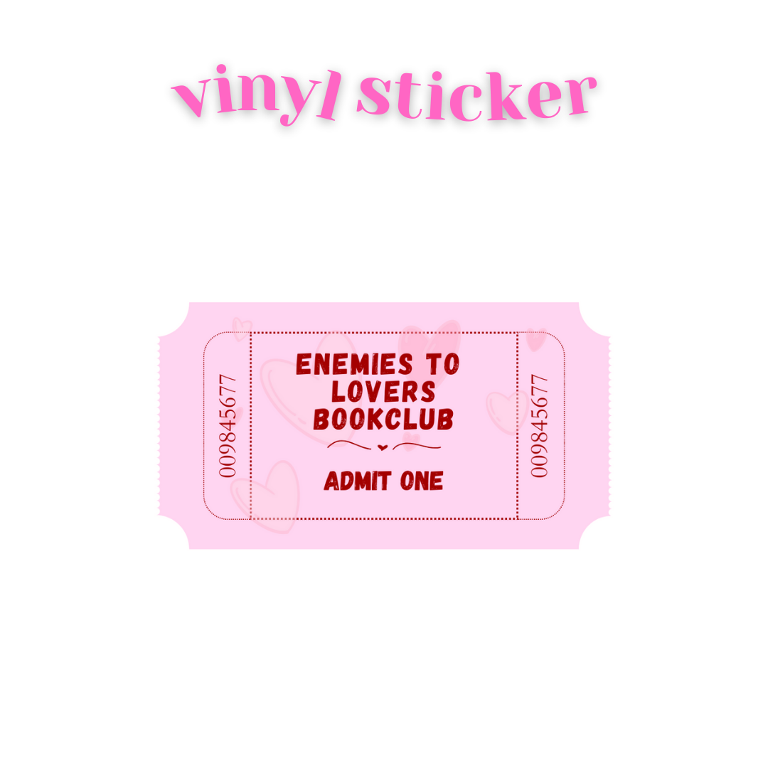 Enemies to Lovers Book Club Ticket - Vinyl Sticker