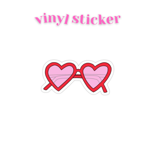 Heart Shades - Vinyl Sticker