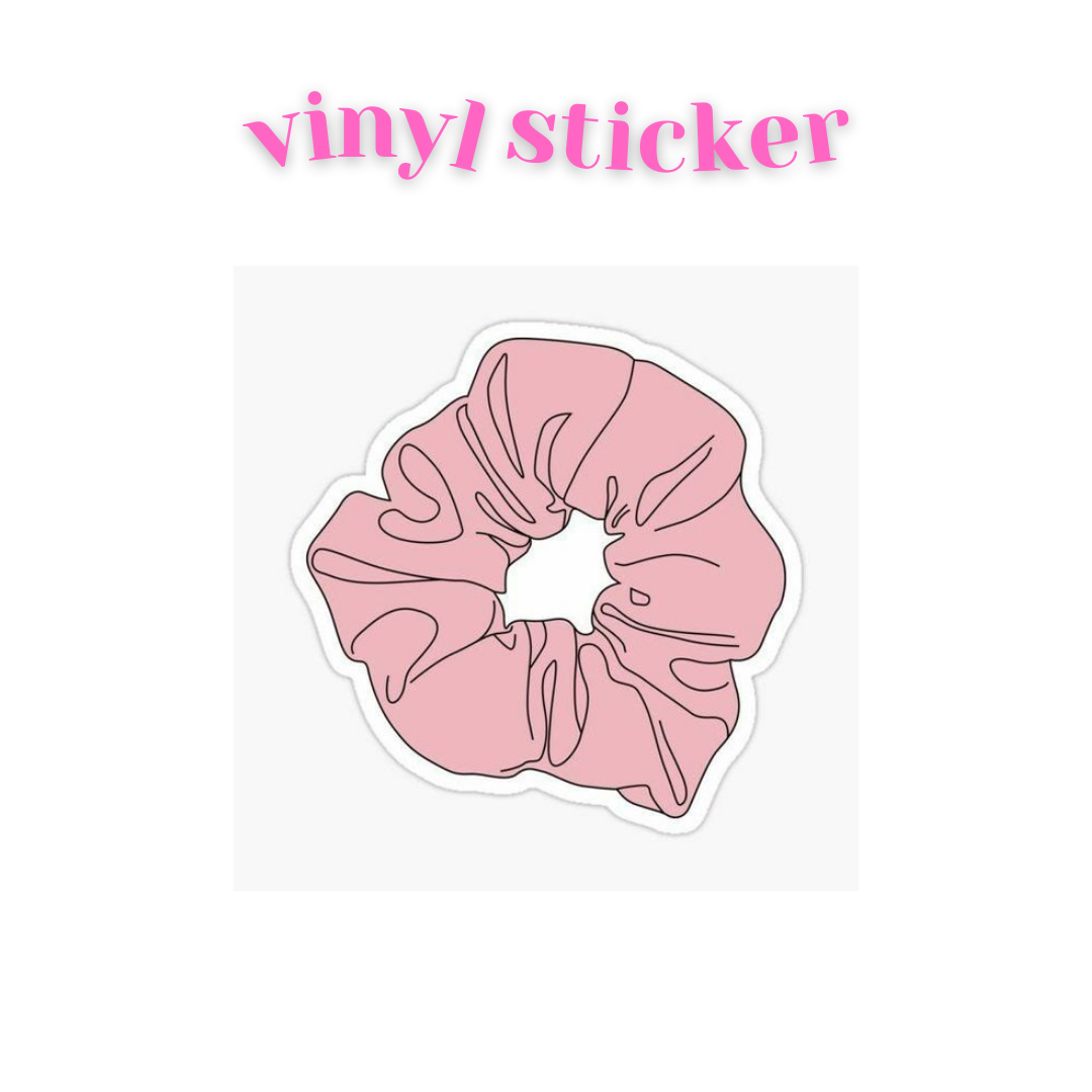 Peach Scrunchie- Vinyl Sticker