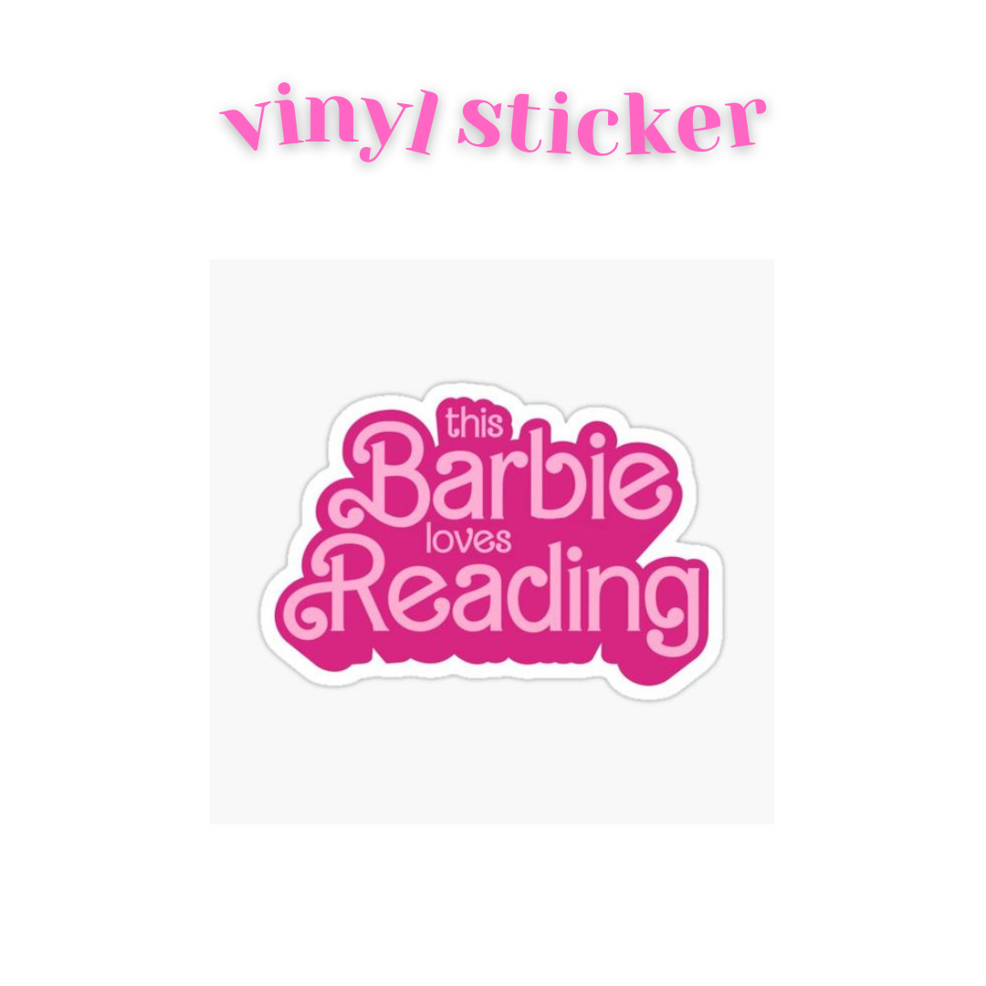 This Barbie Loves Reading - Vinyl Sticker