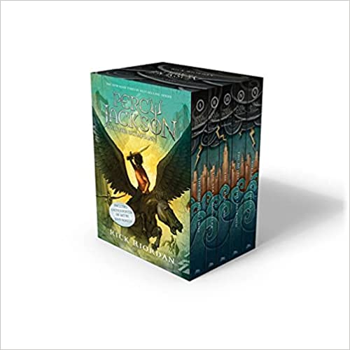 Percy Jackson and the Olympians 5 Book Paperback Boxed Set with Poster by Rick Riordan (Paperback)