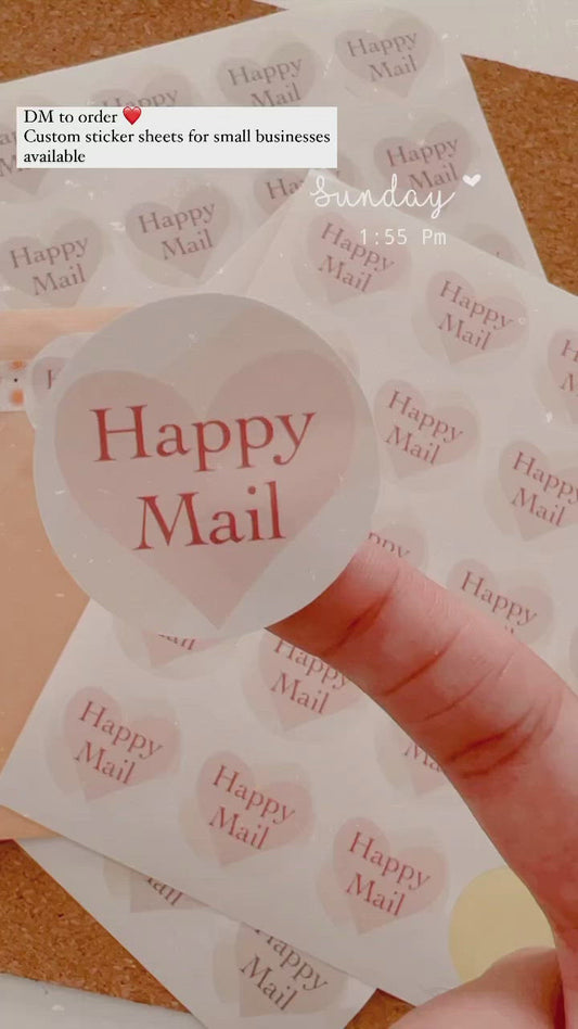 Happy Mail- 20pcs sticker per sheet