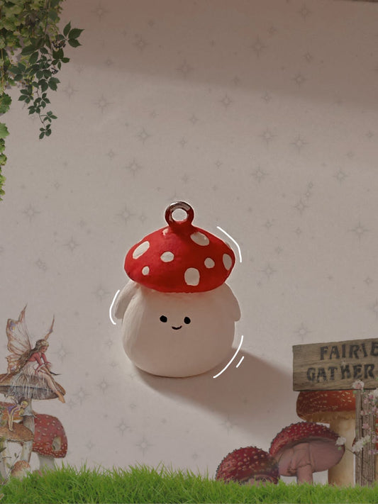 Mushroom- Clay Buddy Keychain